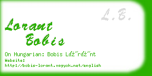 lorant bobis business card